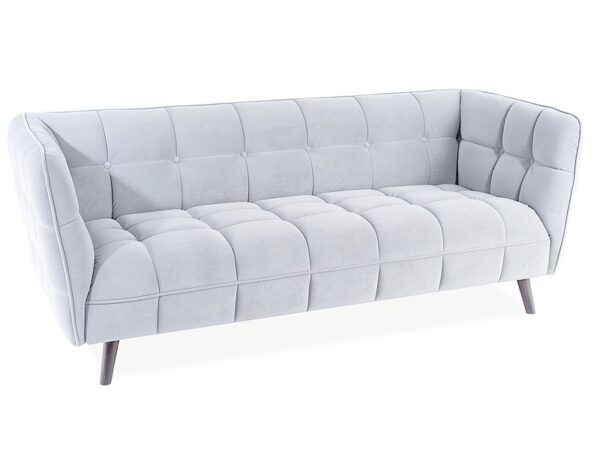 Sofa Castello Velvet 3 - Bluvel 03 - jasny szary