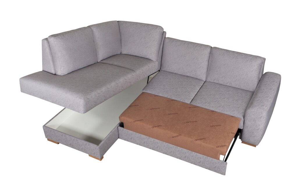 Narożnik z pojemnikiem na pościel NAOMI