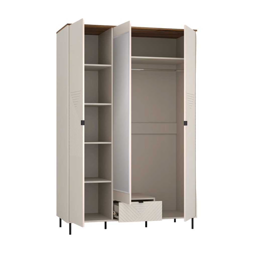 Trzy drzwiowa szafa EVO z lustrem