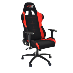 fotel dla graczy czarno czerwony NEOX Racing ergonomiczny fotel gamingowy