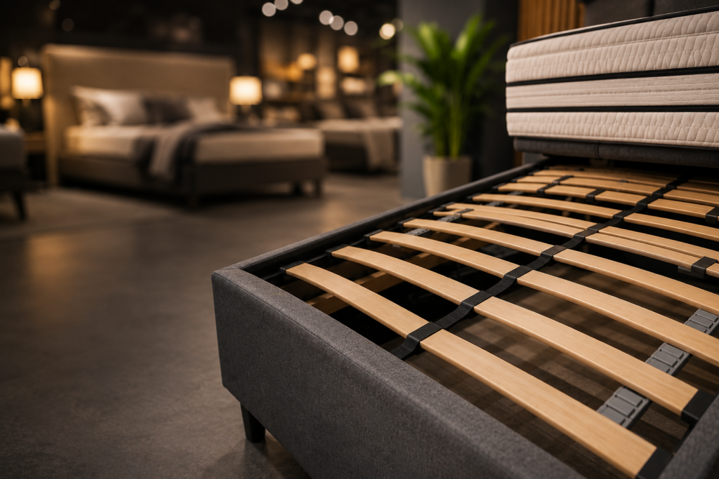 Stelaż do łóżka z elastycznymi listwami w salonie Mebel Lux – stelaże do łóżek Oświęcim, idealne pod materace piankowe, kieszeniowe i lateksowe