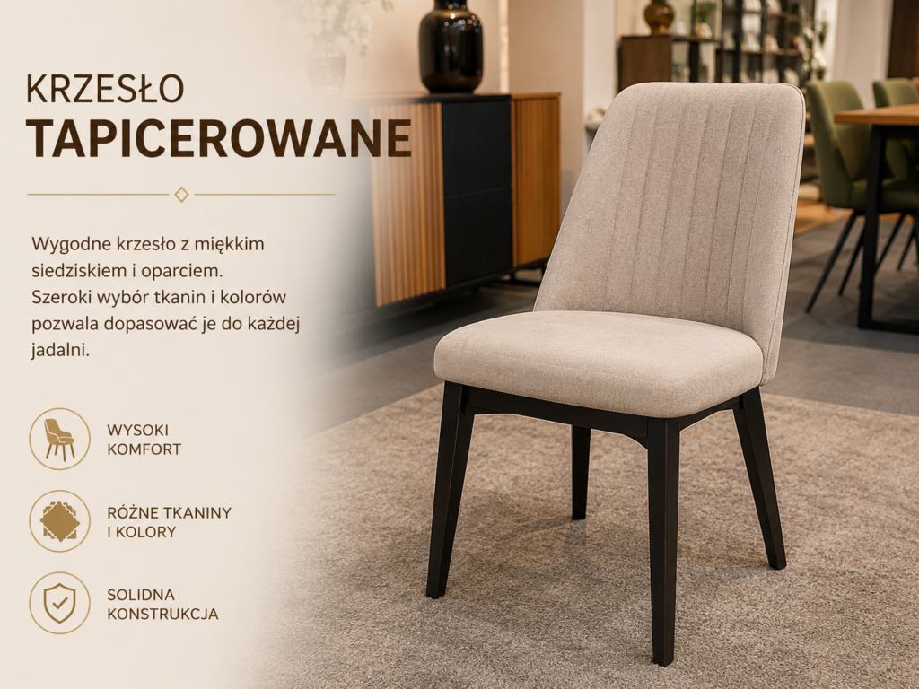 Krzesło tapicerowane do jadalni – Mebel Lux Oświęcim